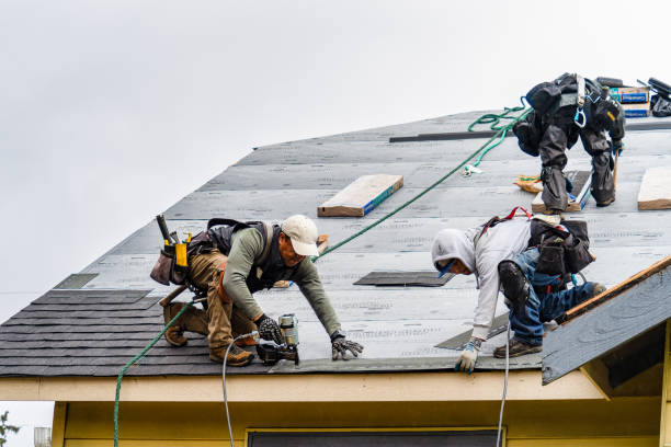 Professional Roof Replacement technician working in Columbus, NJ